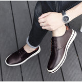 Men's Casual Shoes Leather Dress Waterproof Outdoor Non-slip Wedding Mart Lion   