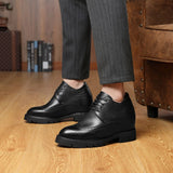 Men's Cowhide Elevator Men's Shoes Increased  Business Formal Wear Leather Shoes Increased Brock Heel Derby Men's Shoes MartLion   