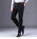 Men's Stretch Regular Fit Jeans  Casual Classic  Denim Trousers Male Black Blue Gray Pants MartLion   