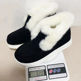 Ladies Ankle Boots Women Winter Warm Plush Fur Snow Suede Leather Shoes Ladies Slip Footwear MartLion   