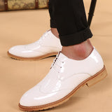 Men's Luxury Designer Dress Shoes White Black Top Leather Wedding Party Loafers Mart Lion A3 38 