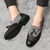 Sky Blue Dress Shoes Men's Driving Tassel Loafers Slip On Smoking Wedding Party Leather Mart Lion   