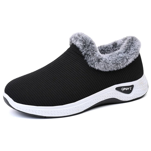  Platform Boots Women Snow Plush Shoes Slip On Ankle Comfy Mujer Winter Footwear MartLion - Mart Lion