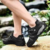 Men's Soft Outdoor Casual Shoes Summer Breathable Mesh Sneakers Light Black Hiking Footwear Running Mart Lion   