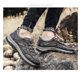 spring and summer men's shoes outdoor sports 'breathable leather dad cowhide casual leather loafers Mart Lion   