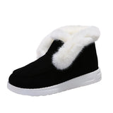 Ladies Ankle Boots Women Winter Warm Plush Fur Snow Suede Leather Shoes Ladies Slip Footwear MartLion black 37 