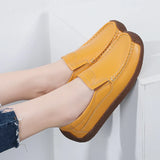 Genuine Leather Women's Casual Shoes Leisure Sneakers Luxury Slip-on Loafers Female Soft Moccasins MartLion   