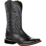 Cowboy Boots Black Brown Faux Leather Winter Shoes Retro Men's Women Embroidered Western Unisex Footwear Mart Lion 1-Black 5.5 