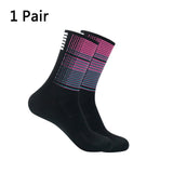Sports Racing Cycling Socks Sport Breathable Road Bicycle Men's and Women Outdoor 9 color Mart Lion purple 36-39 