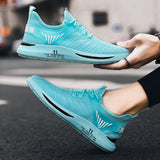  Summer Men's Outdoor Breathable Sneakers Non-Slip Lace-Up Casual Shoes Lightweight Running Mart Lion - Mart Lion