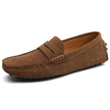 Men's Leather Loafers Casual Shoes Moccasins Slip On Flats Driving Mart Lion   