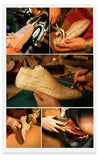 Phenkang Men's Genuine Cow Leather White Spring Luxury Brand Elegant Designer Wedding Bride Moccasin Shoes Mart Lion   
