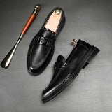 Genuine Leather Footwear Brand Luxury Men's Casual Driving Designer Loafers Moccasins Wedding Dress Shoes Mart Lion   