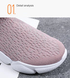 Women Platform Sneakers Casual Shoes Slip On Sock Trainers Plush Lightweight MartLion   