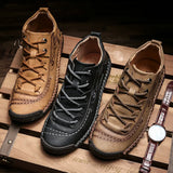 Leather Casual Men Shoes Breathable Ourdoor Shoes Men MartLion   