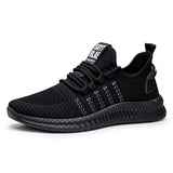 Sports Shoes Lightweight Men's Casual Breathable Mesh Lace-up Walking Mart Lion Black-White 36 