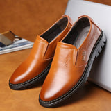 Genuine Leather Men's Casual Shoes Autumn Breathable Loafers Slip-On Soft Driving Zapatillas Hombre Mart Lion   