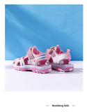 Girls Sandals Student Kids Summer Children Beach Shoes Outdoor Cartoon Clogs Pink Butterfly Mart Lion   