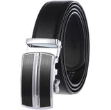Belts Men's Genuine Leather Luxury Waist Strap Blue Automatic Buckle Jeans Belts MartLion 04 100cm 