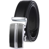 Belts Men's Genuine Leather Luxury Waist Strap Blue Automatic Buckle Jeans Belts MartLion