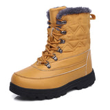 Snow Boots Men's Winter Shoes Warm Non-slip Retro Tide Tooling MartLion Yellow 4.5 