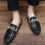 Genuine Leather Classic Men's Casual Shoes Breathable Slip-on Loafers Lightweight Walking Flats Footwear MartLion   