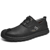 Men's Shoes Split Leather Casual Driving Moccasins Slip On Loafers Flat Mart Lion Black Lace-Up 6.5 
