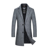 Men's Wool Coat Winter Style Casual Slim Fit Thicken Warm Long Jacket Hombre Mart Lion   