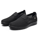 Men's Casuals Shoes Lightweight Gery Moccasin Breathable Canvas Loafers Slip-On Flats Spring Autumn Sneakers Mart Lion 7-Black Mesh 9 