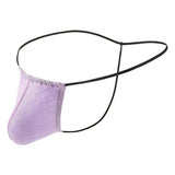 Men's Winter G-strings Thongs Lingerie Underwear Warm Soft Tangas Thongs Underpants MartLion Purple S 1pc