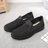 Men's Casuals Shoes Lightweight Gery Moccasin Breathable Canvas Loafers Slip-On Flats Spring Autumn Sneakers Mart Lion 6-Black Mesh 9 