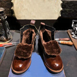 Winter Men's Boots Snow Plush Warm Snow Leather Waterproof Ankle Soft Outdoor Shoes Mart Lion ADDCOTTON 38 