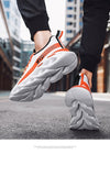 Damyuan Men's Casual Sports Sneakers Athletic White Orange Breathable Weave Outdoor Running Tennis Shoes Mart Lion   