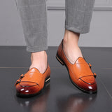 Men's Cusual Leather Shoes Wedding Party Slip-on Buckle Loafers Moccasins Driving Flats Mart Lion   