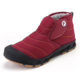 Casual Men's Ankle Boots Keep Warm Snow Couple Winter Waterproof Shoes Outdoor Sneakers MartLion Wine red 5 