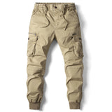 Men Jogging Casual Pants Cotton Full Length Military Men's Streetwear Men's MartLion khaki 40 CHINA