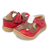 Luca Genuine Leather Children Baby Toddler Girl Kids Elephant Shoes Barefoot Sneakers MartLion Red 11 