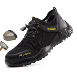 Men's Labor Insurance Shoes With Steel Toe Cap Puncture-Proof Safety Work Lightweight Breathable Sneakers Mart Lion   