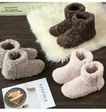 Winter Women Coral Fleece Slippers Girls Soft Soles High Boots Indoor Home Non-slip Sock Floor Shoes Men's Plush Warm Mart Lion   