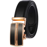 Belts Men's Genuine Leather Luxury Waist Strap Blue Automatic Buckle Jeans Belts MartLion 09 125cm 