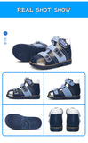 Ortoluckland Children's Sandals Baby Orthopedic Footwear For Kids Toddler Boy Summer Tiptoe Microfiber Leather Shoes MartLion   