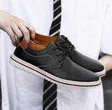 Men's Casual Shoes Leather Dress Waterproof Outdoor Non-slip Wedding Mart Lion   