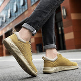 Men's genuine Leather Shoes lace up Trend outdoor British High Top Sneakers Moccasins Mart Lion   