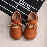 Spring Autumn Children Genuine Leather Shoes Boys Girls Retro Single Baby Soft Tendon Bottom Full Cowhide MartLion   