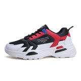 Light Running Shoes Man's Breathable Casual Non-slip Wear-resisting Sneakers Height Increasing Sport Mart Lion Red 6.5 