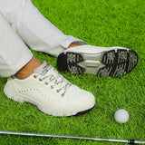 Men's Golf Shoes Waterproof Golf Sneakers Outdoor Golfing Spikes Shoes Jogging Walking Mart Lion   