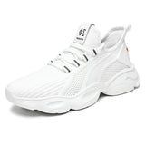 Summer Mesh Breathable Casual Men's Sports Shoes Non Slip Lightweight Walking White Mart Lion White 39 