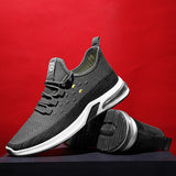 Men's Casual Shoes Leisure Sneakers Breathable Outdoor Mart Lion Gray 6.5 
