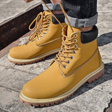 Men's Genuine leather Boots Autumn Winter Casual Shoes Classic retro Comfy Lace-up Outdoor Mart Lion 2 38 