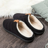 Home Soft Slippers Men's Winter Short Plush Slippers Non Slip Bedroom Fur Shoes Indoor Slippers Mart Lion   